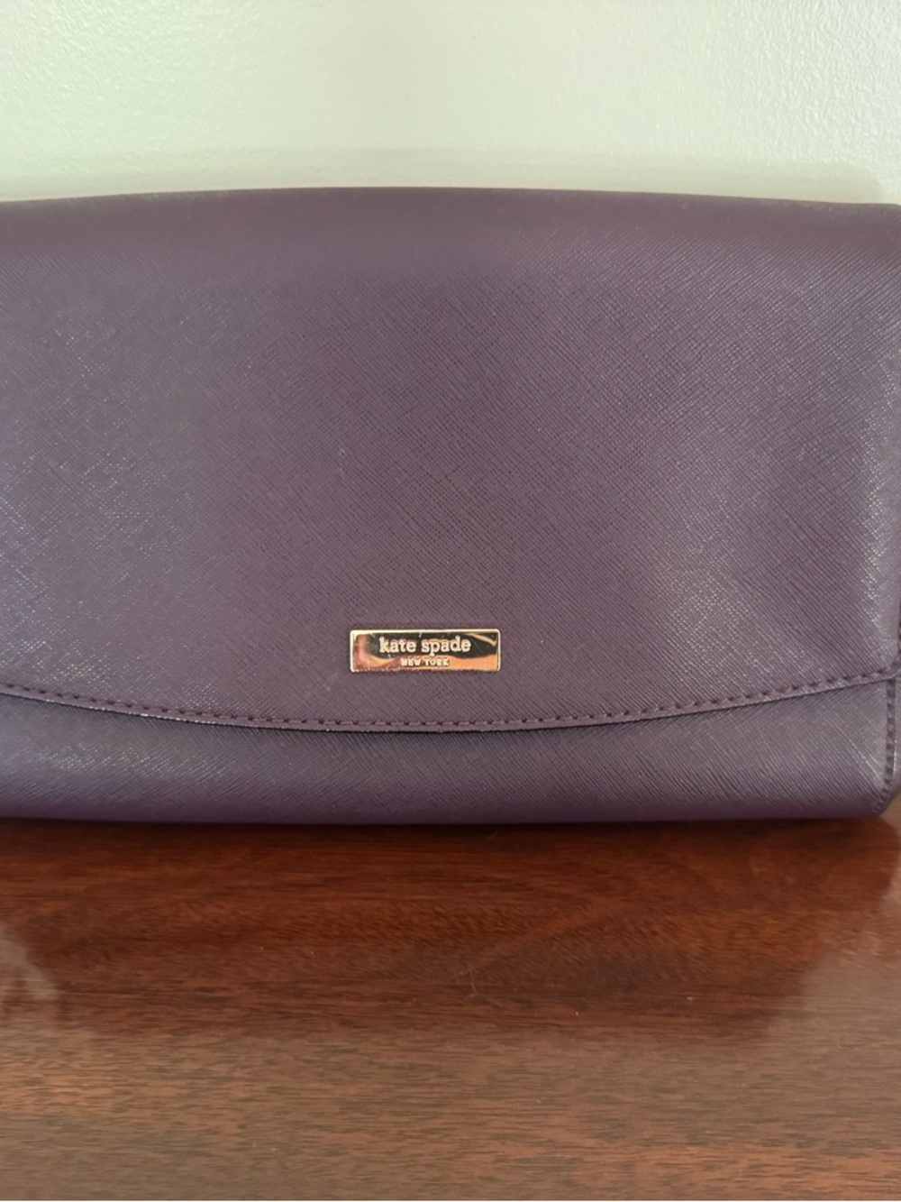 Kate Spade Laurel Way Greer Plum Crossbody or Gold Chain Handbag Purse